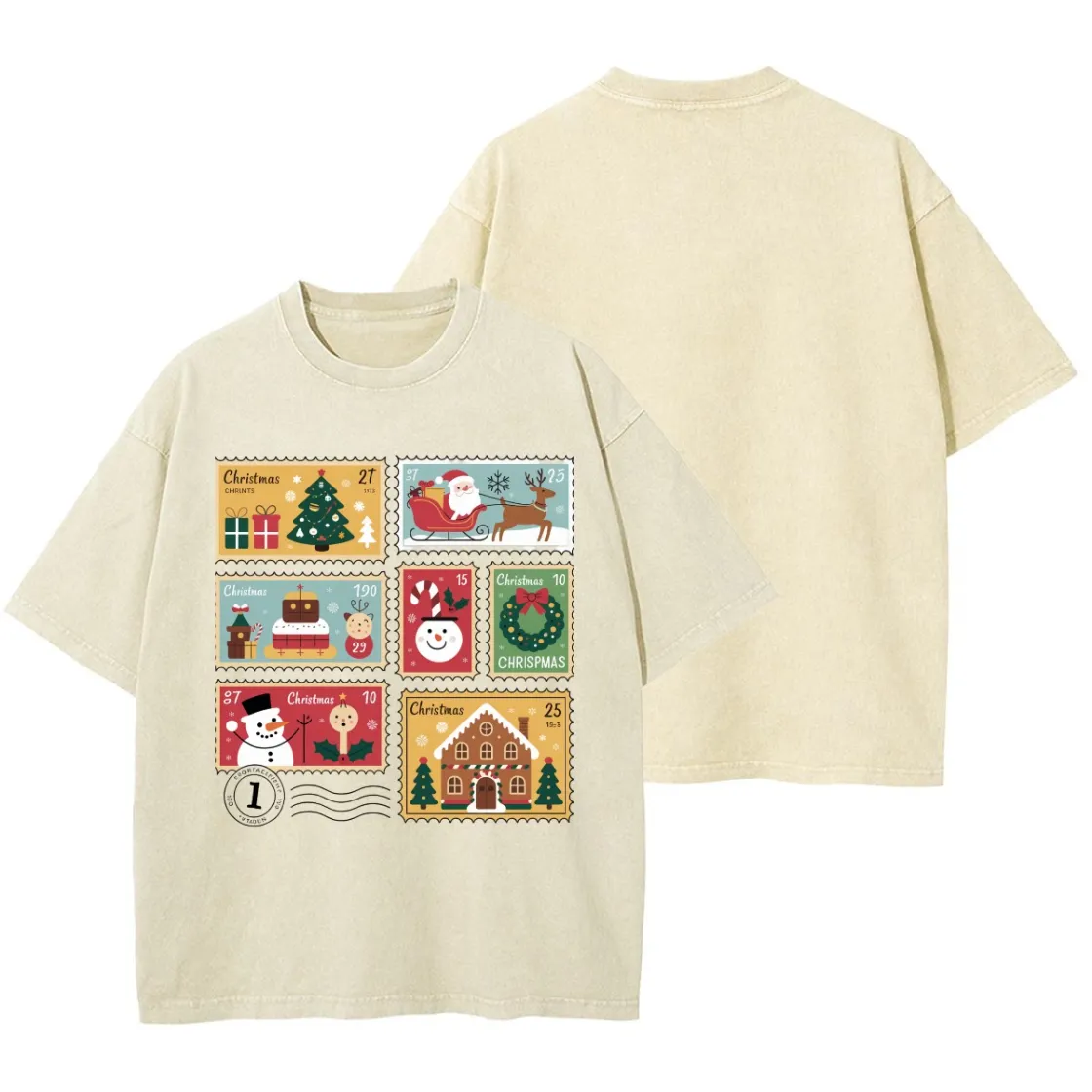 Unisex Heavyweight Washed T-shirt Printed in USA|250GSM Cotton DTG Front