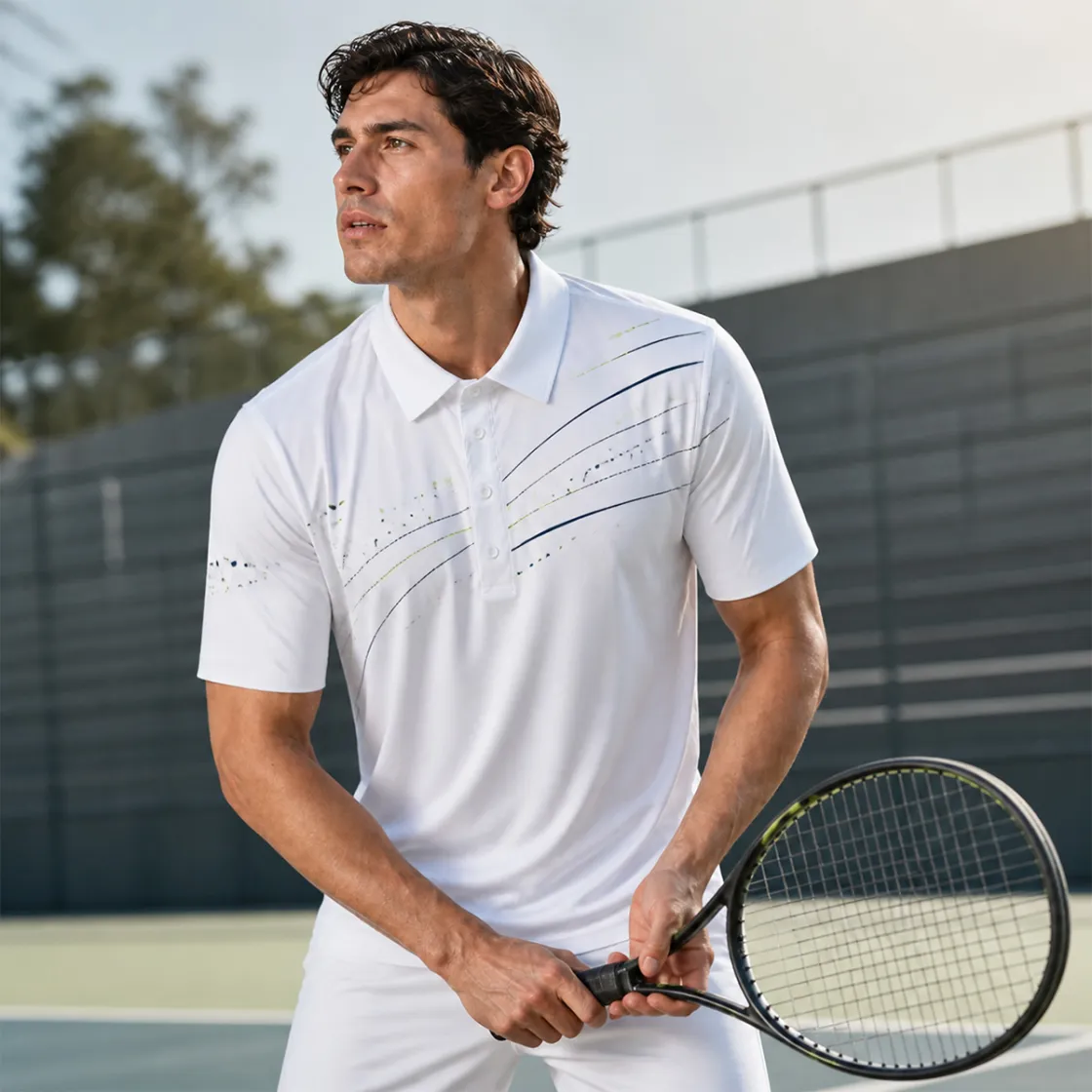 All-Over Print Men's Polo Shirt|Bonded Seam