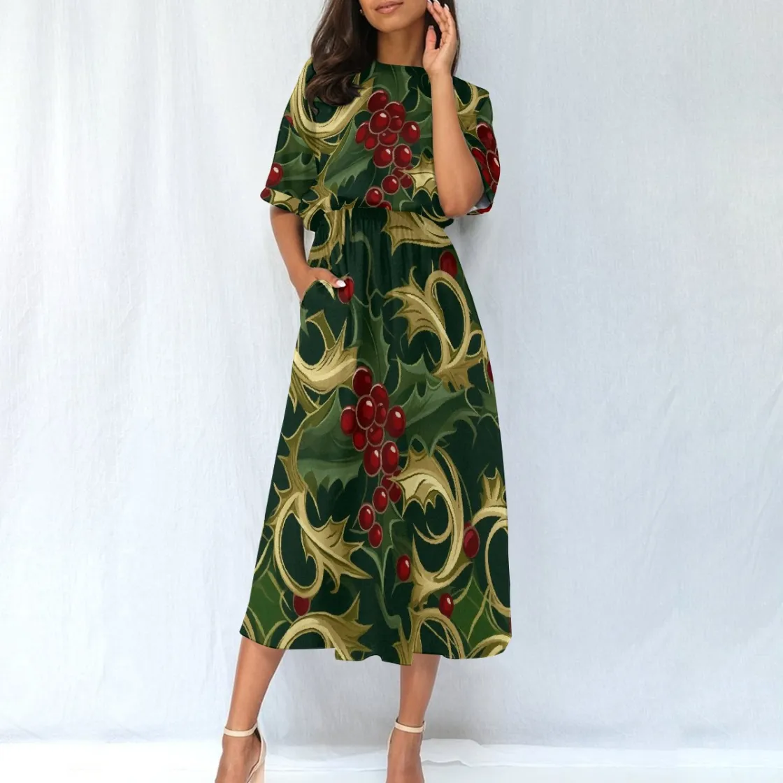 All-Over Print Women's Knee-Length Dress