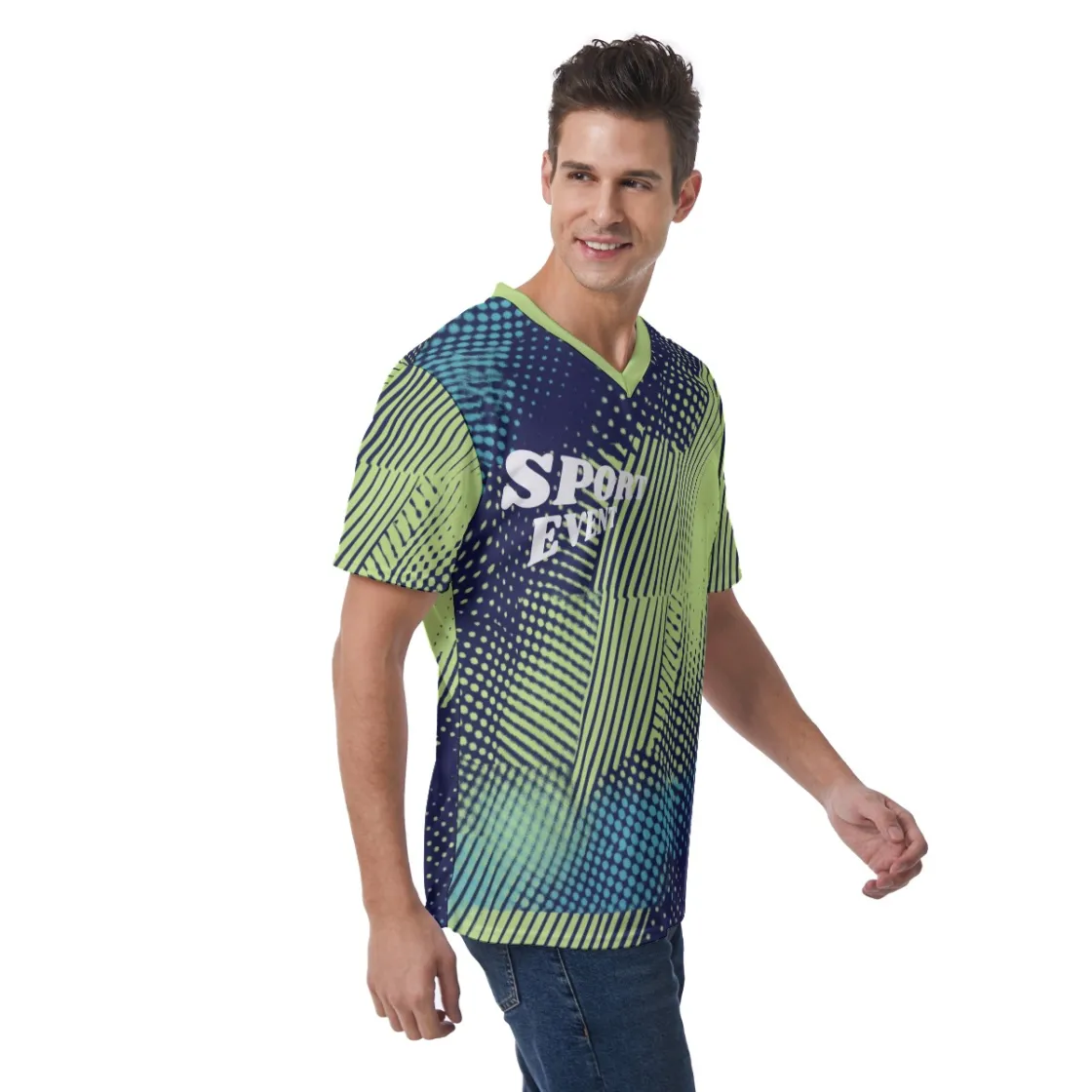 All-Over Print Men's V-Neck T-Shirt