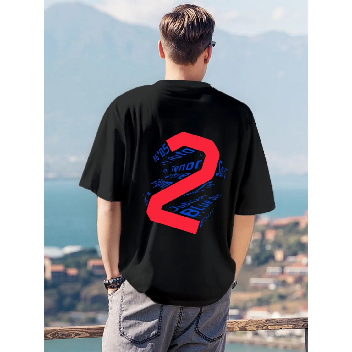 Men's T-Shirt Printed in USA|180GSM Front & Back DTG