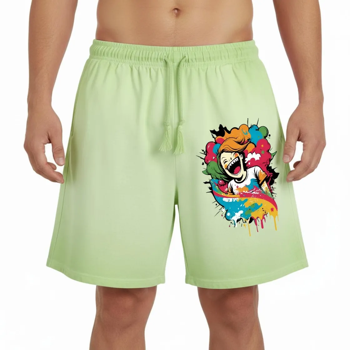 Men’s Casual Shorts Printed in USA| 290GSM Front DTF