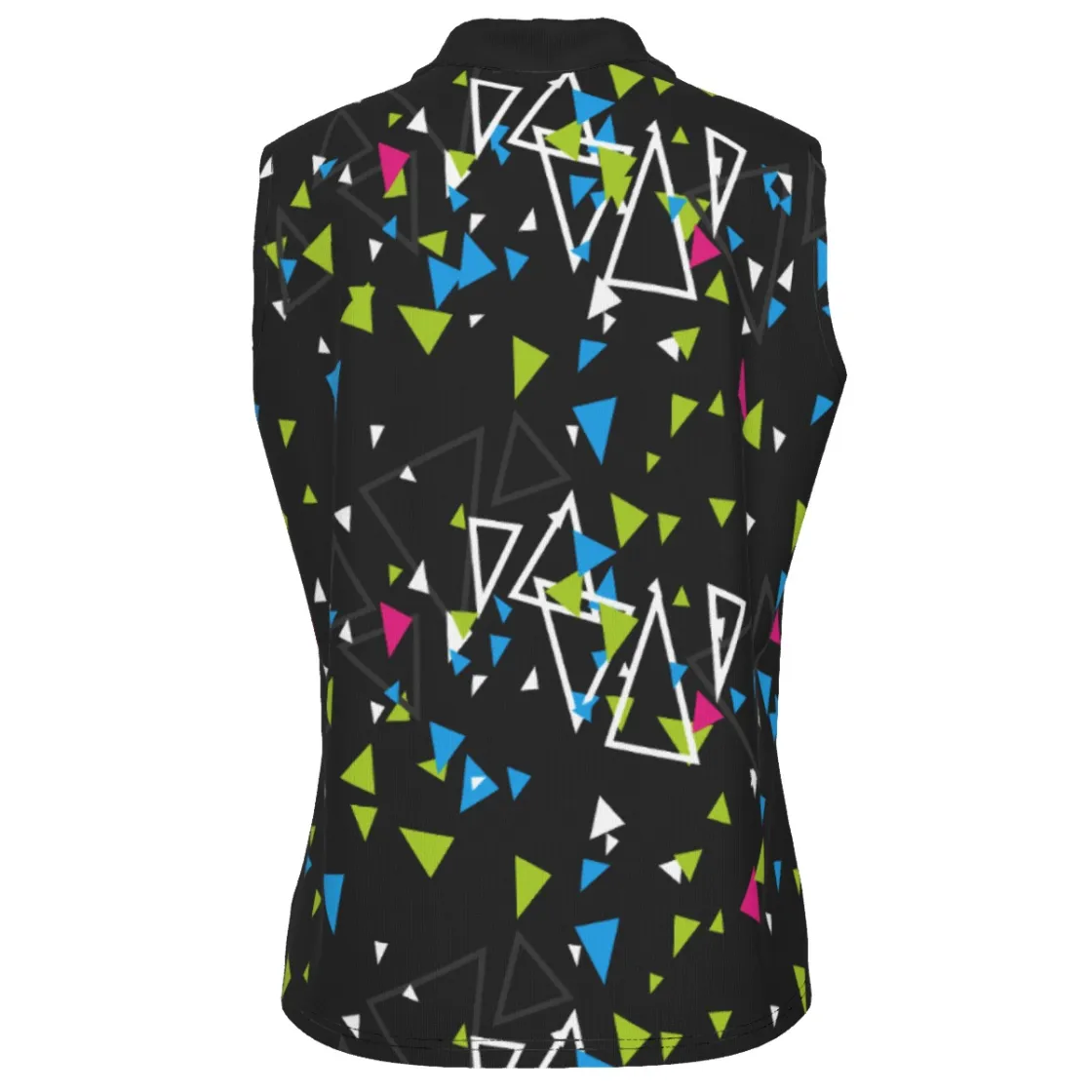 All-Over Print Women's High-Elastic Sleeveless Polo Shirt