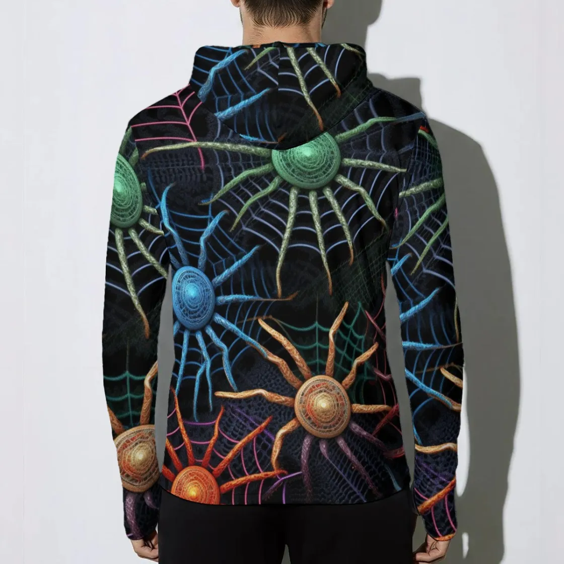 All-Over Print Men's Sunscreen  Sports Hoodie With Thumb Holes