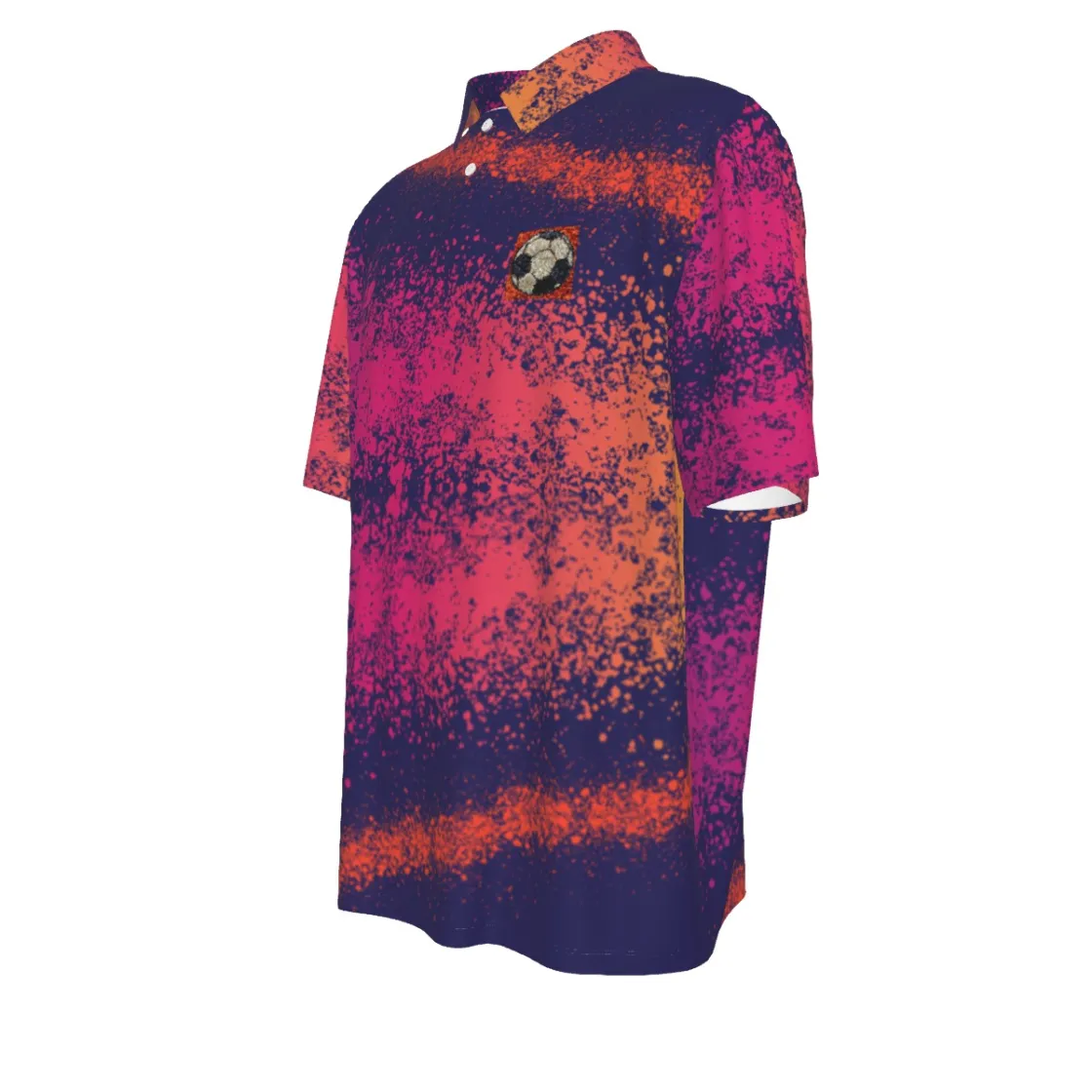 All-Over Print Men's Casual Polo Shirt