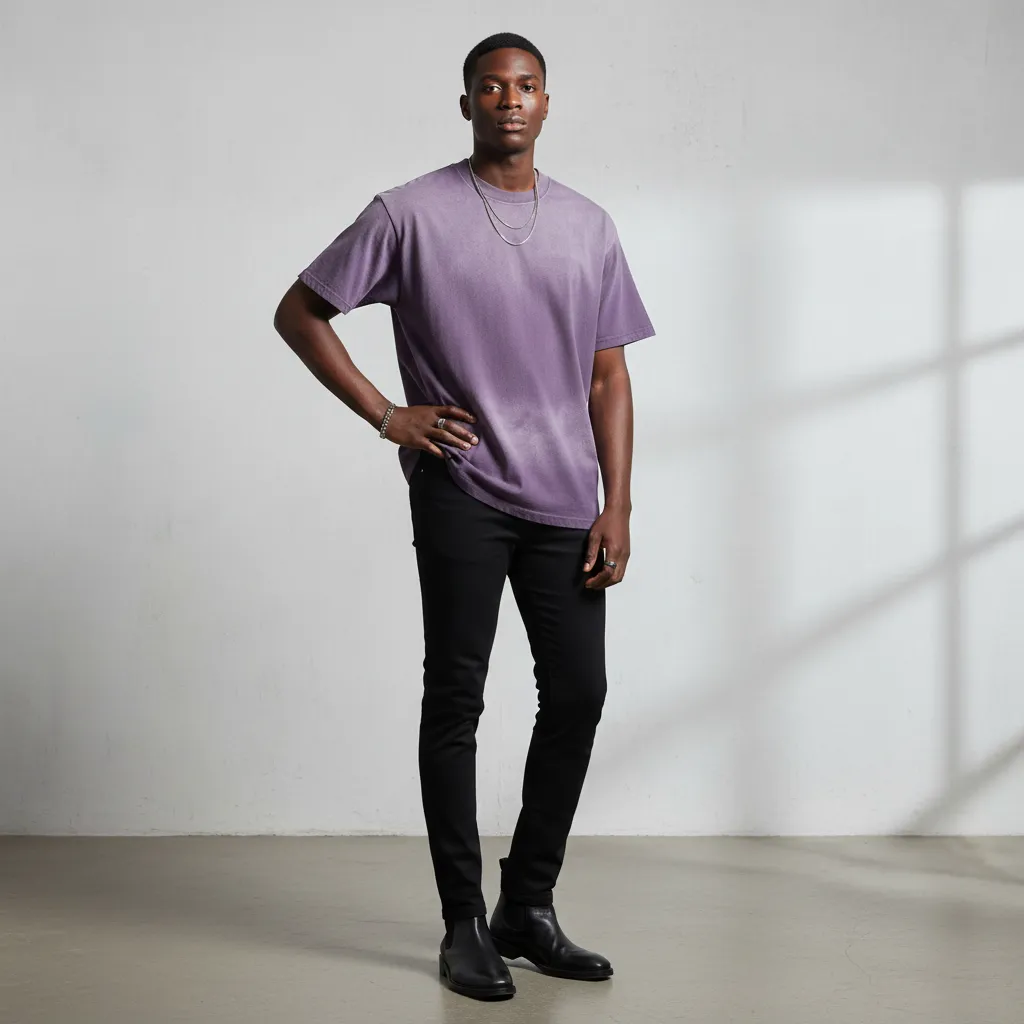 Men’s Distressed Washed Oversized T-Shirt|260GSM DTF