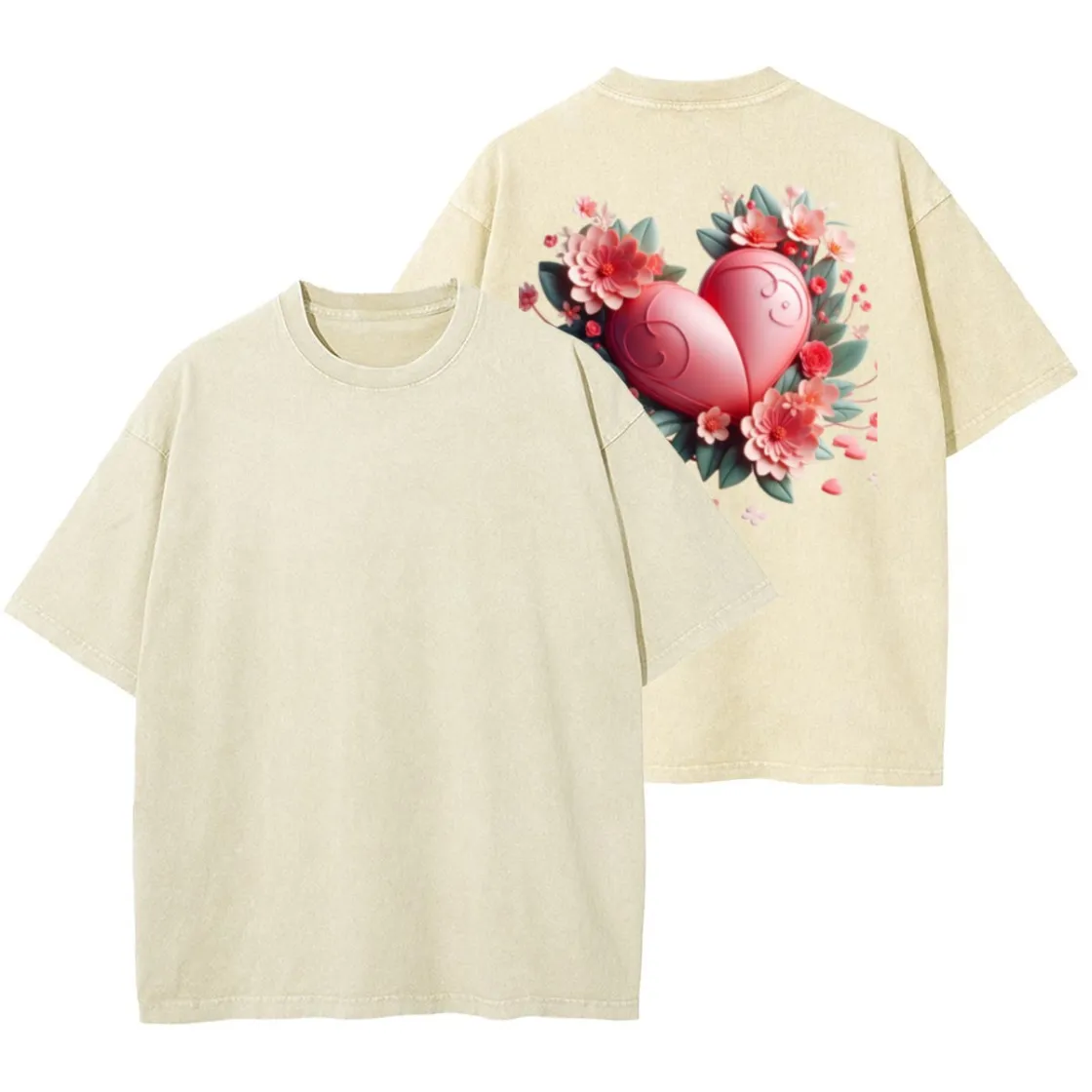 Unisex Heavyweight Washed T-shirt Printed in USA|250GSM Cotton DTG Back