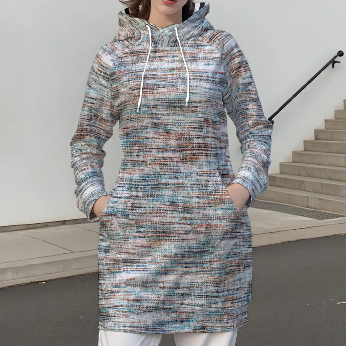 All-Over Print Women's Pullover Hoodie With Raglan Sleeve