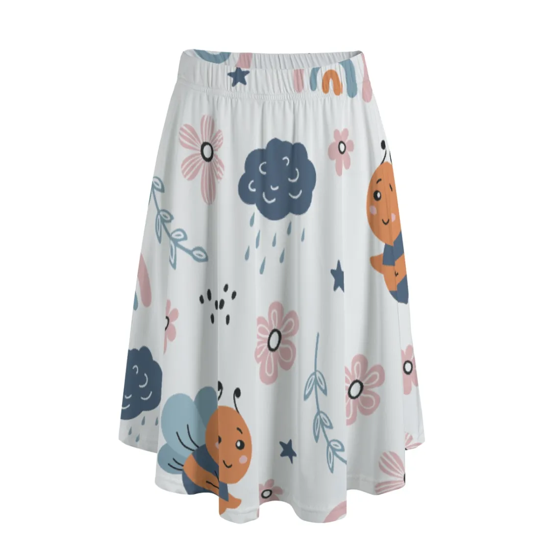 All-Over Print Women's Long Maxi Skirt With Pockets