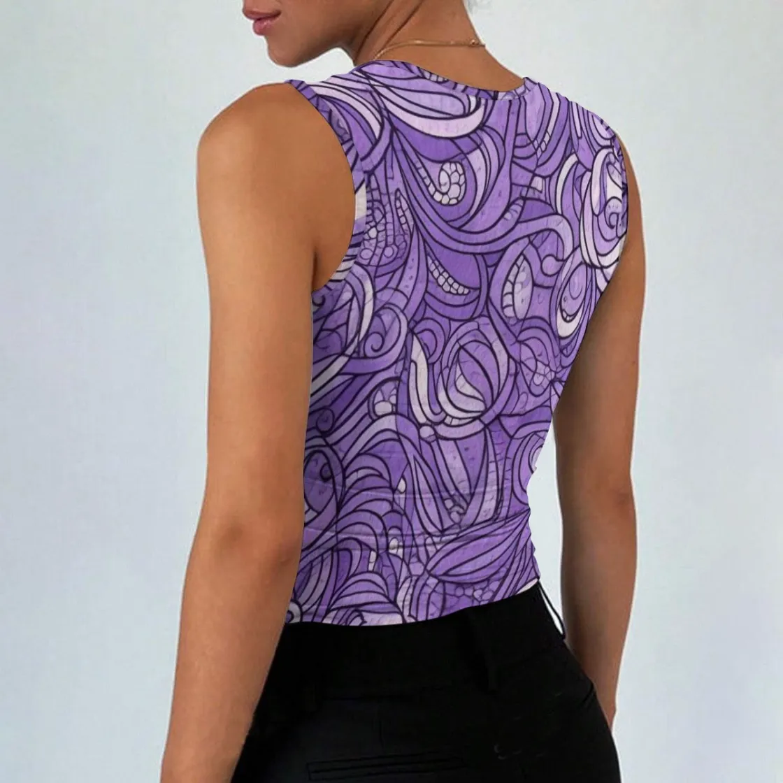 All-Over Print Women’s Sleeveless Square Neck Tank Top