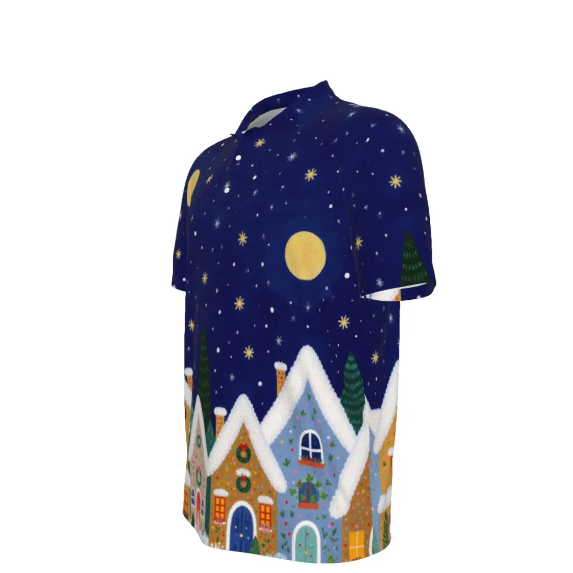 All-Over Print Men's Heavyweight Polyester Polo Shirt|210GSM