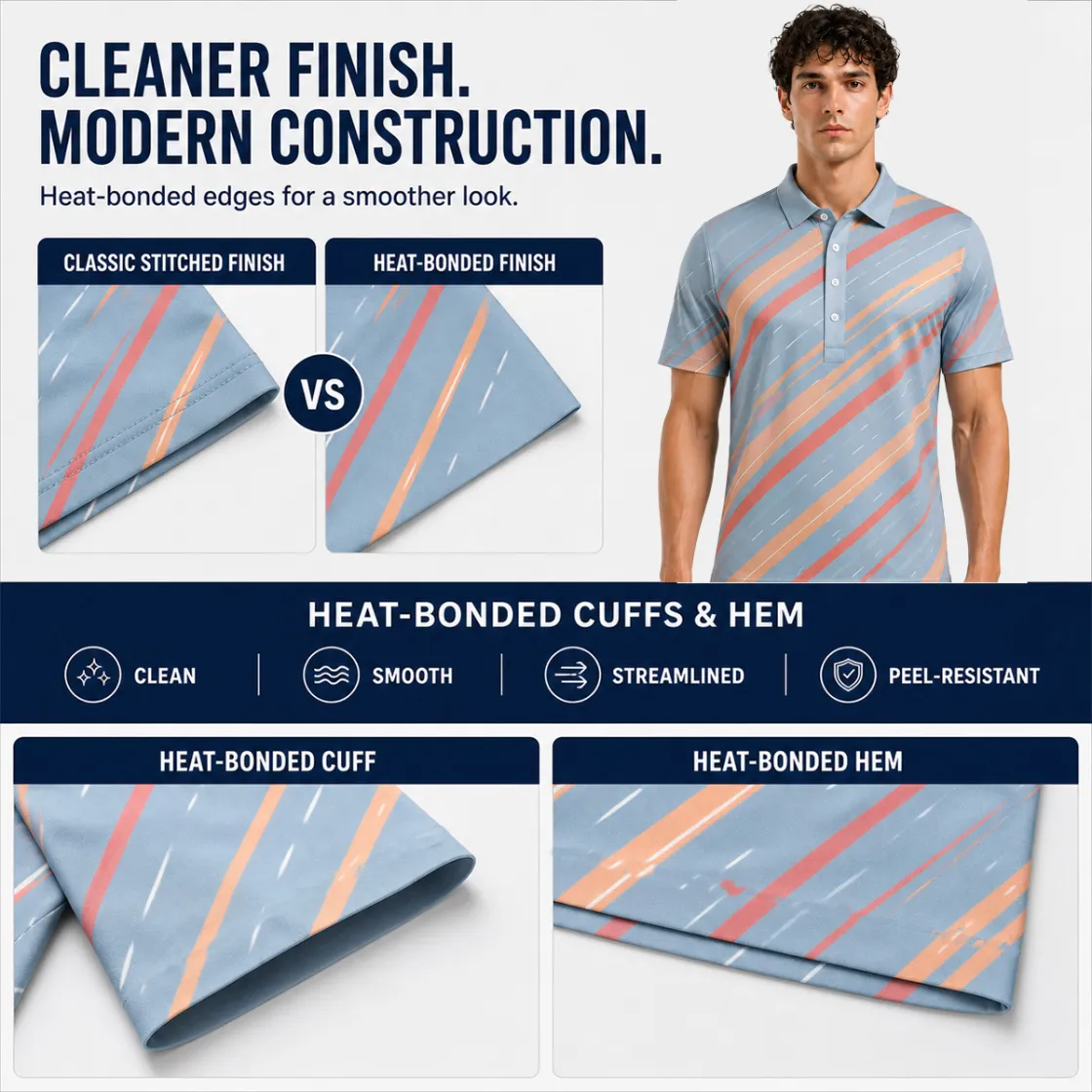 All-Over Print Men's Polo Shirt|Bonded Seam
