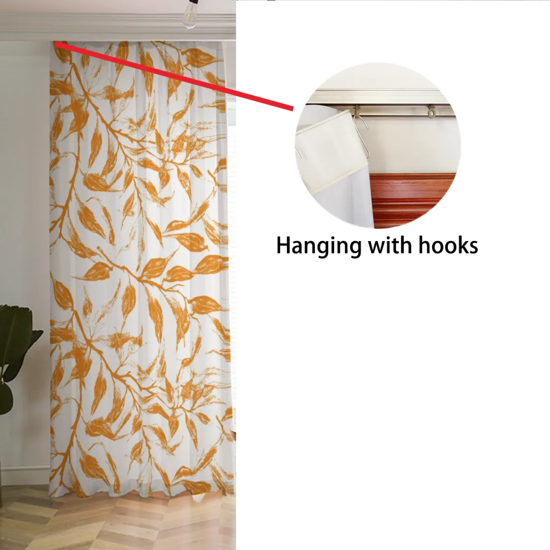 Blackout Curtains with Hooks | 265(gsm)