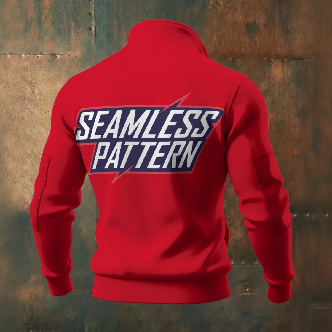 All-Over Print Men's Thick Knit Fleece Jacket