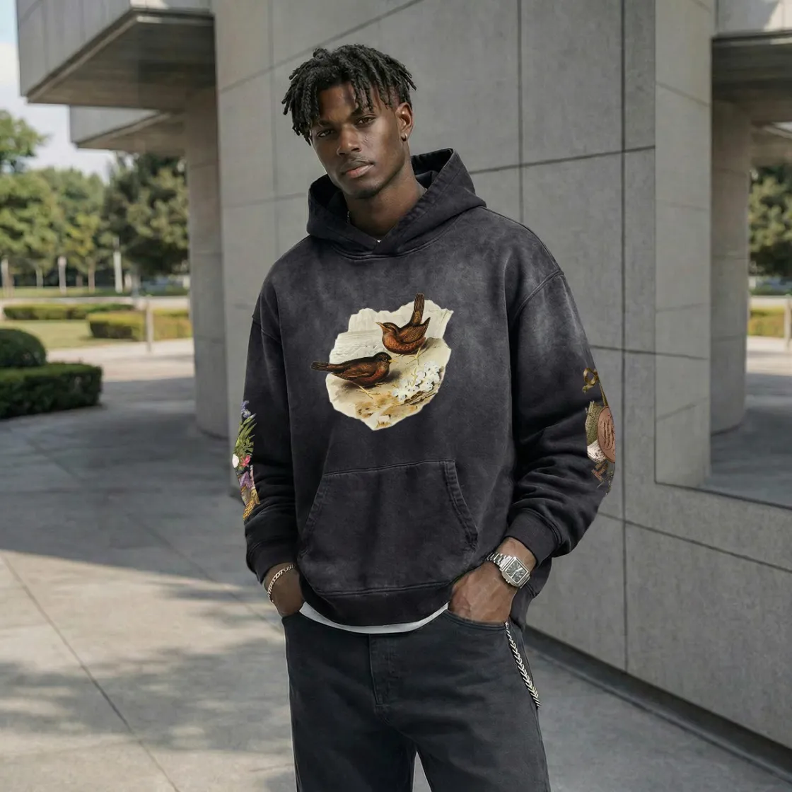Men’s Vintage Wash Pullover Hoodie|420GSM DTG