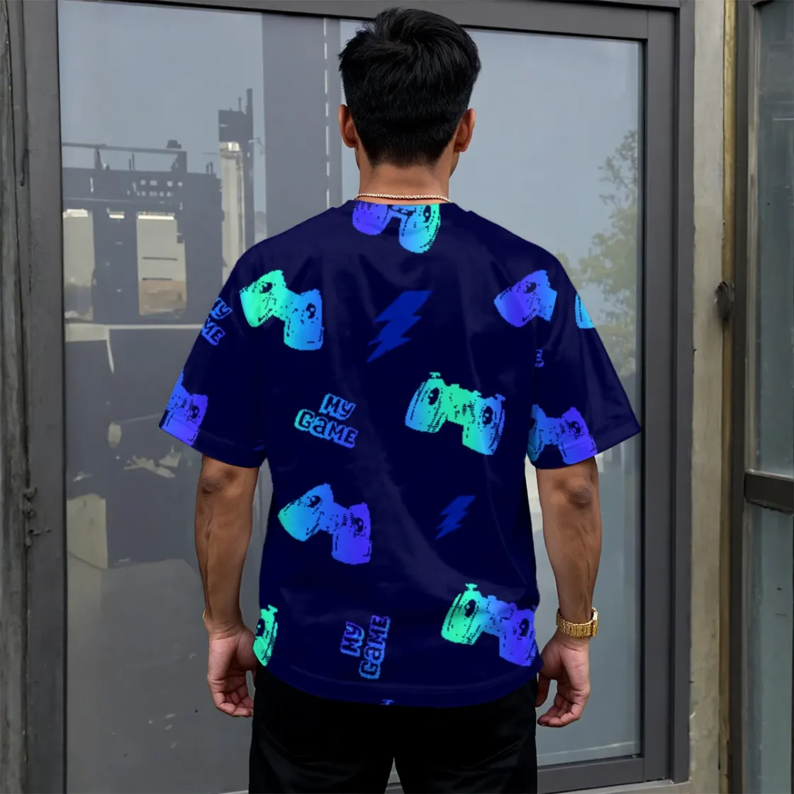 All-Over Print Unisex Drop-shoulder T-shirt|180GSM