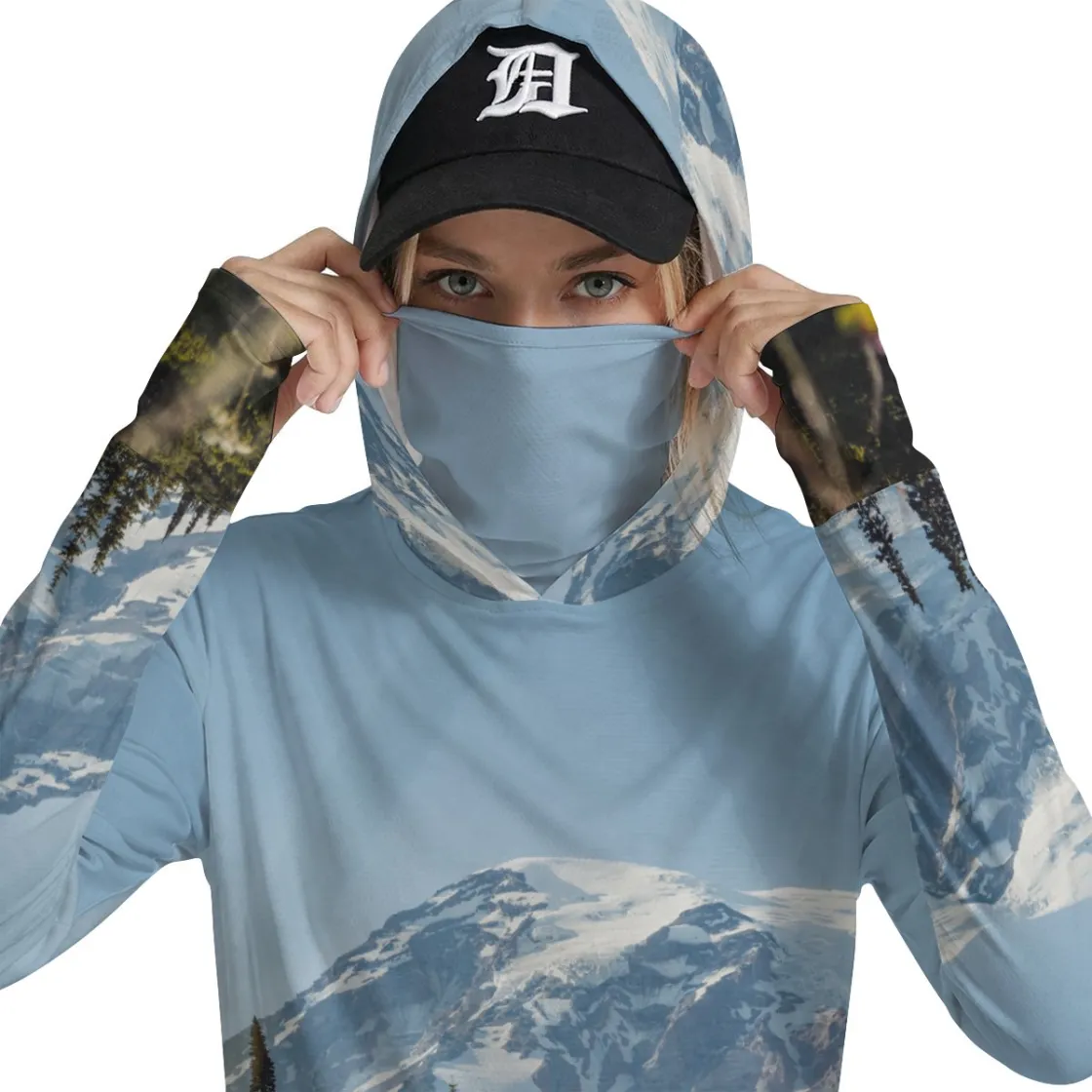 All-Over Print Women’s Hooded Face-Cover Sun Protection Tshirt