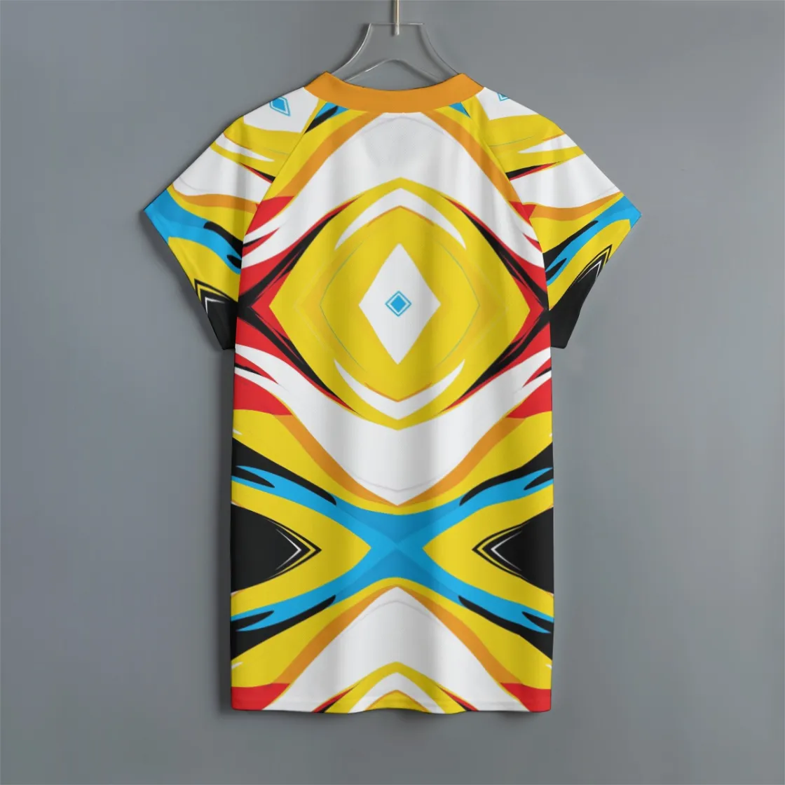 All-Over Print Men's Jersey With Short Raglan Sleeve