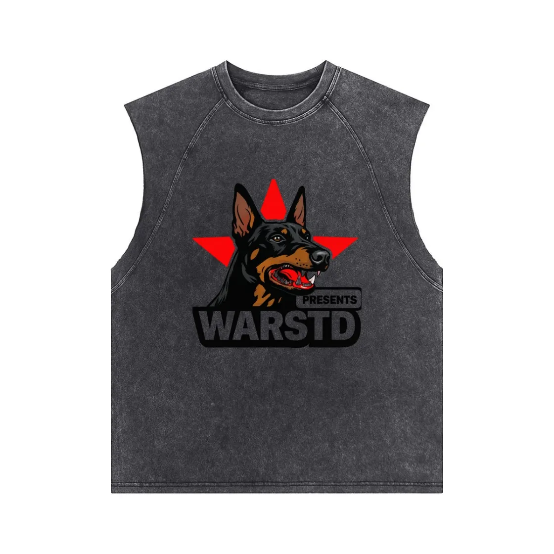 Men's Washed Sleeveless Muscle Tank Top|275GSM DTF