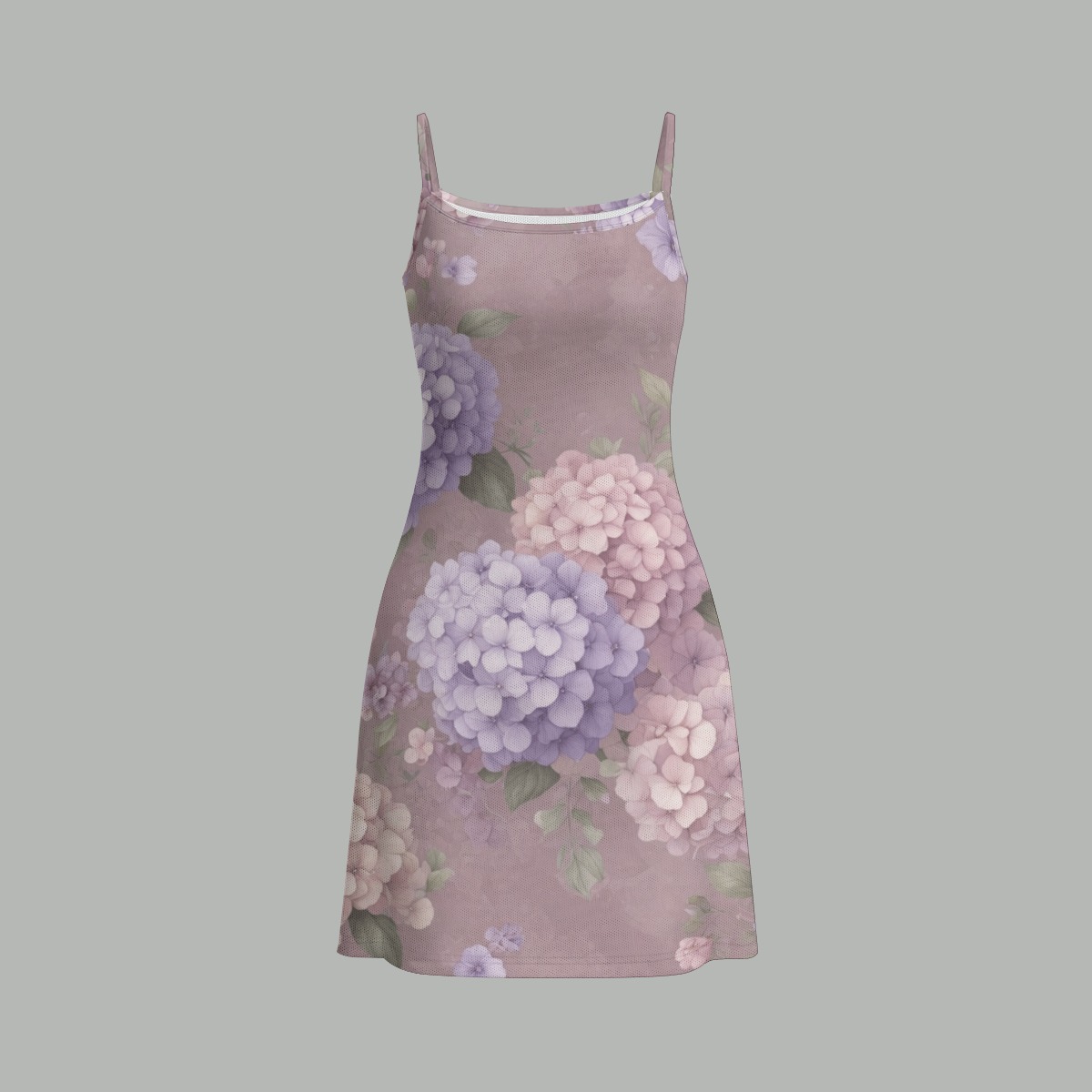 All-Over Print Women's Double-Layer Mesh Dress (P9599)