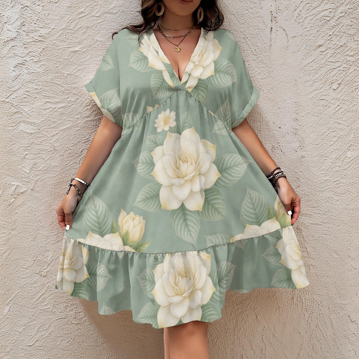 V-neck dress
