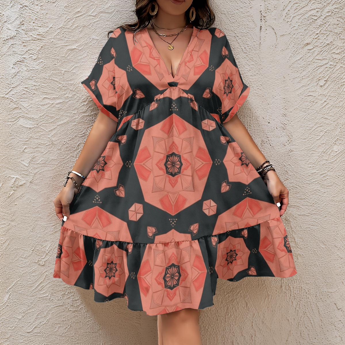 V-neck dress