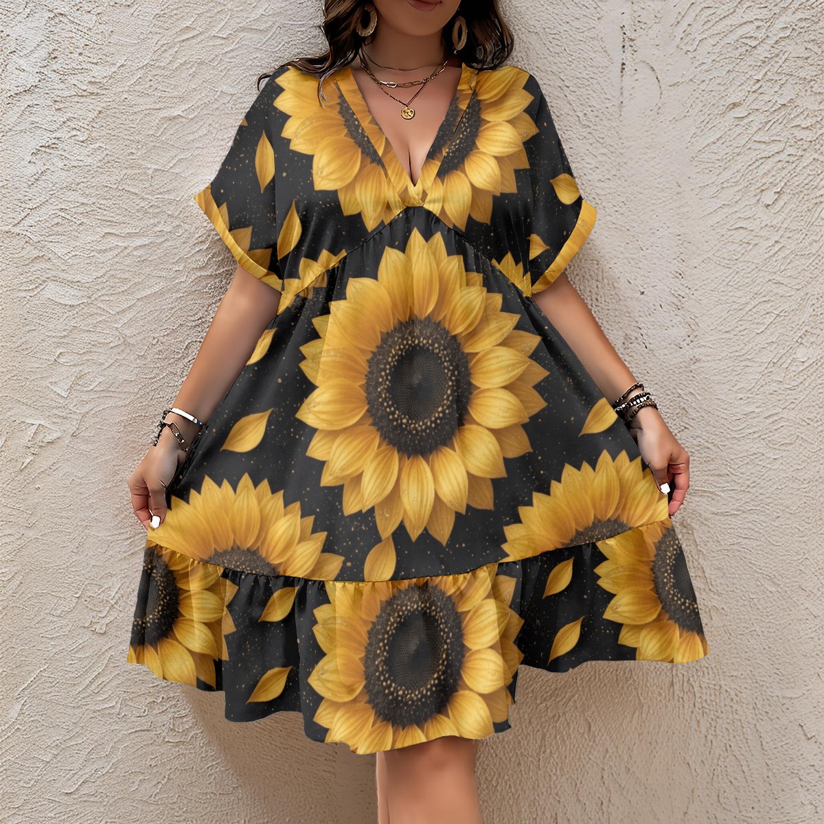 V-neck dress