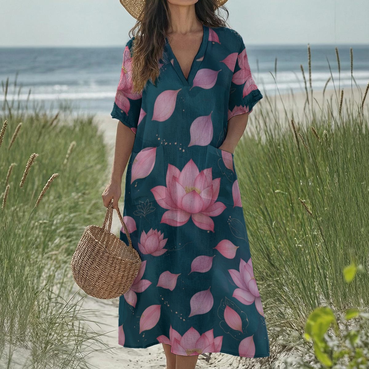 V-neck dress