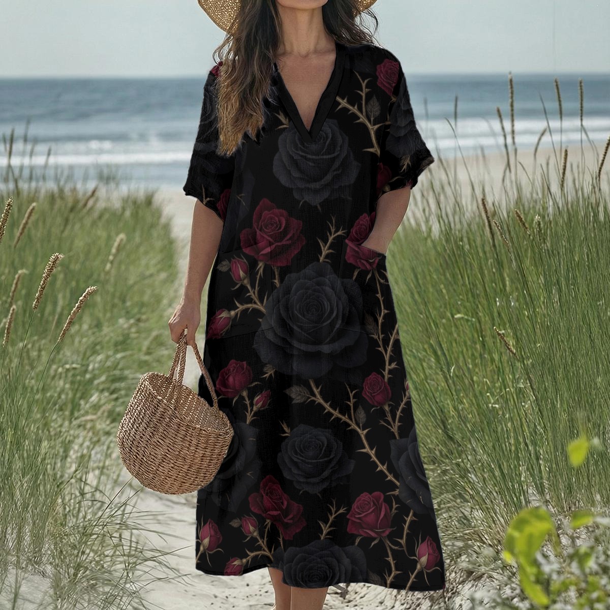 V-neck dress