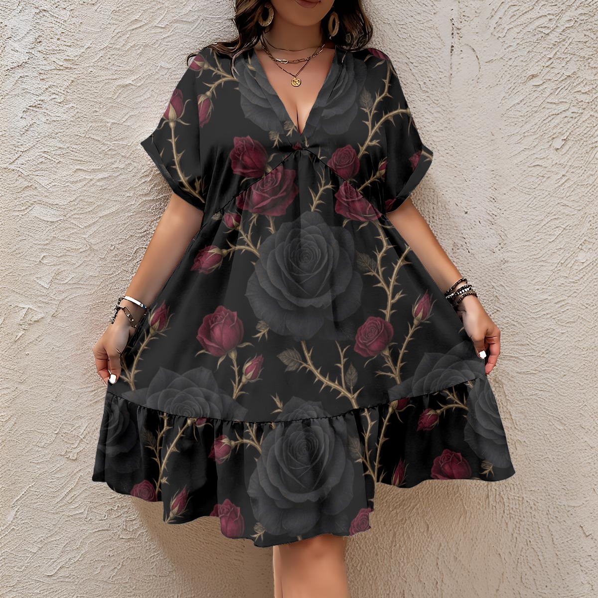 V-neck dress