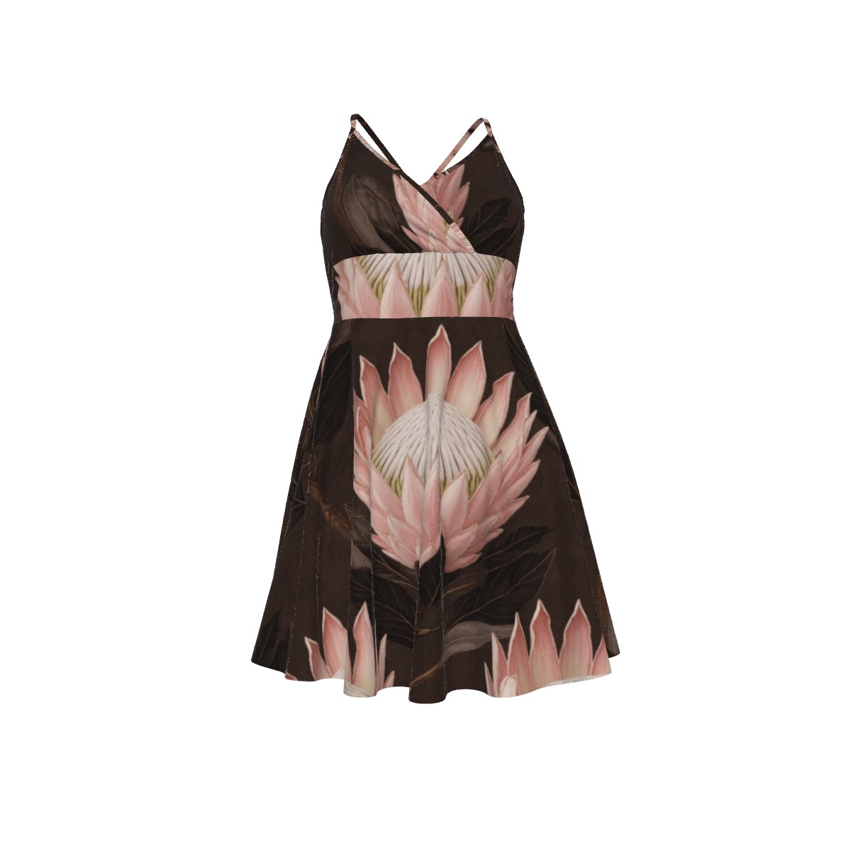 All-Over Print Women‘s Cross Cami Dress (P9KMP)