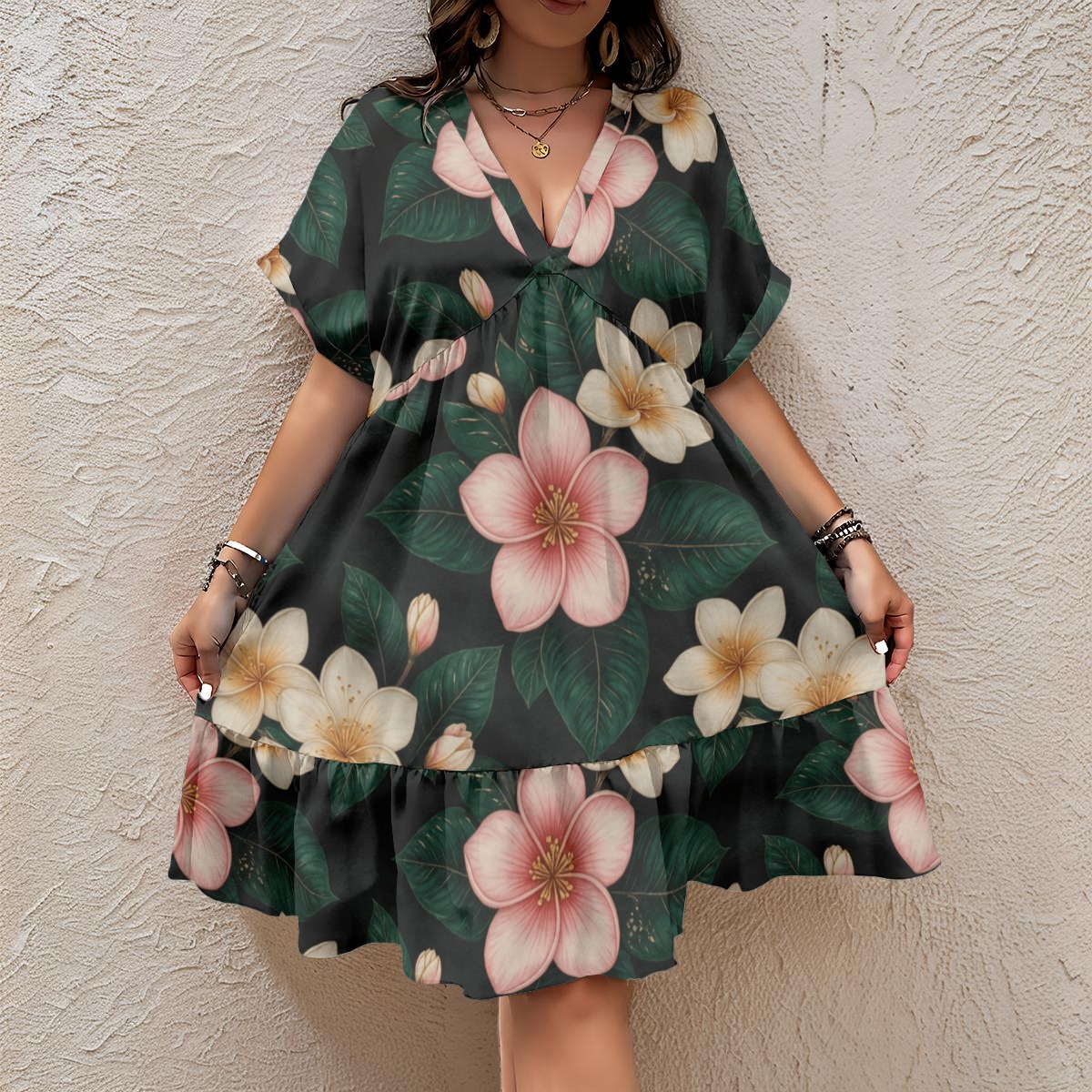 V-neck dress