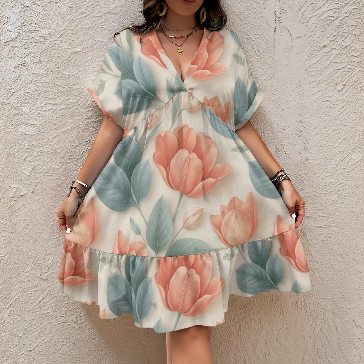 V-neck dress