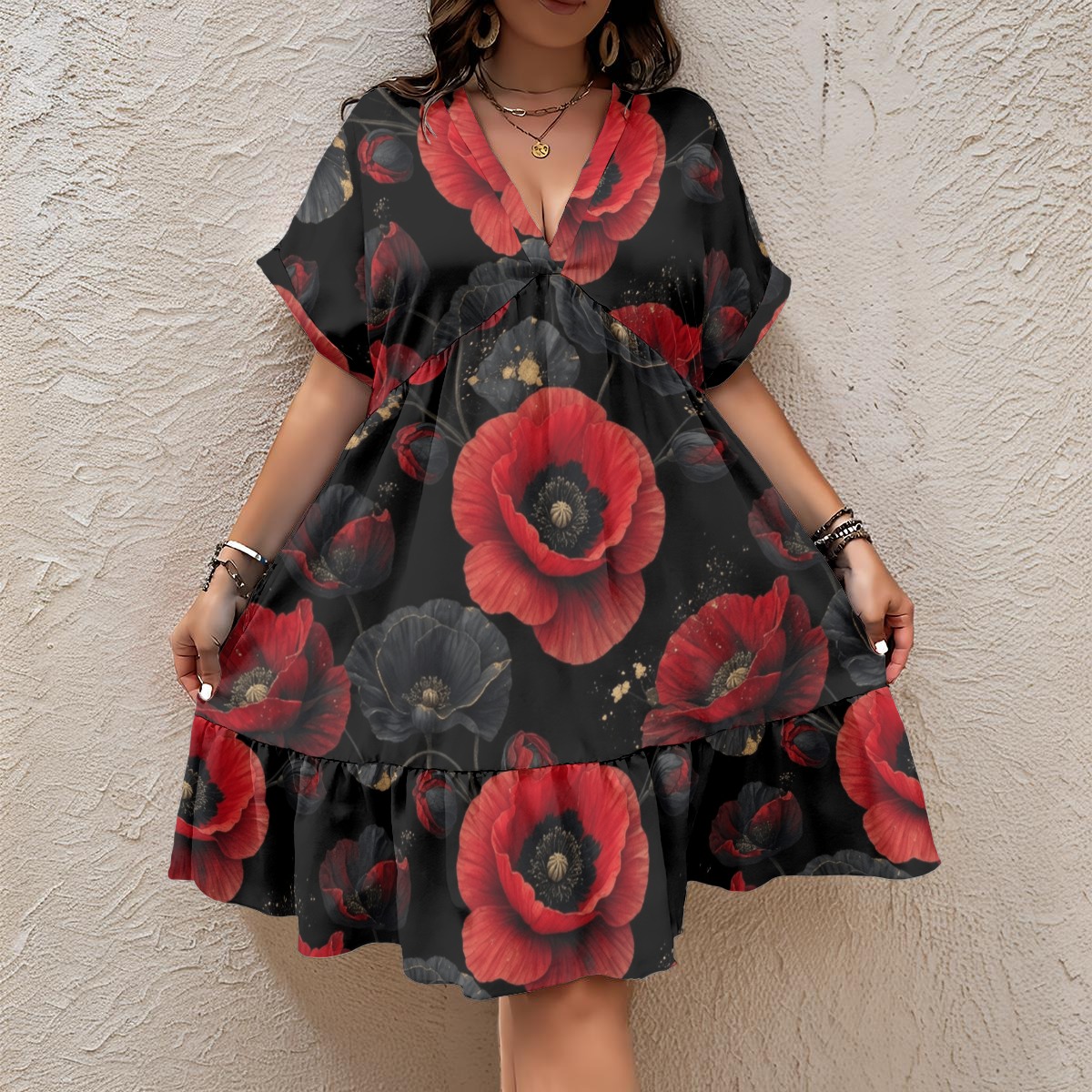 V-neck dress