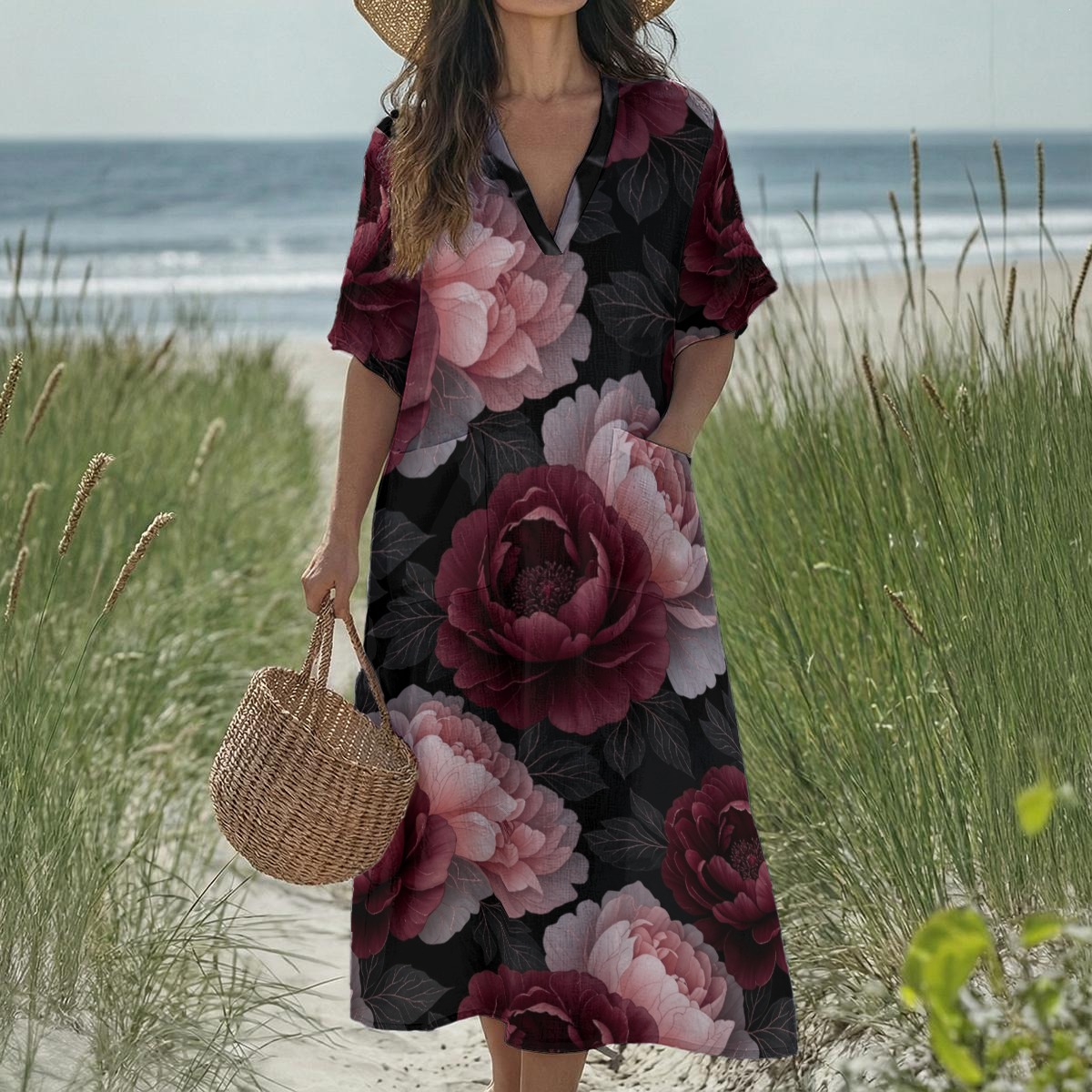 V-neck dress