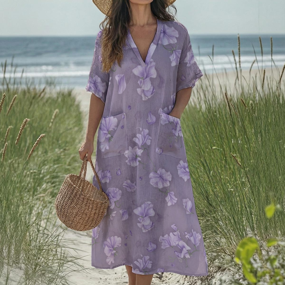 V-neck dress