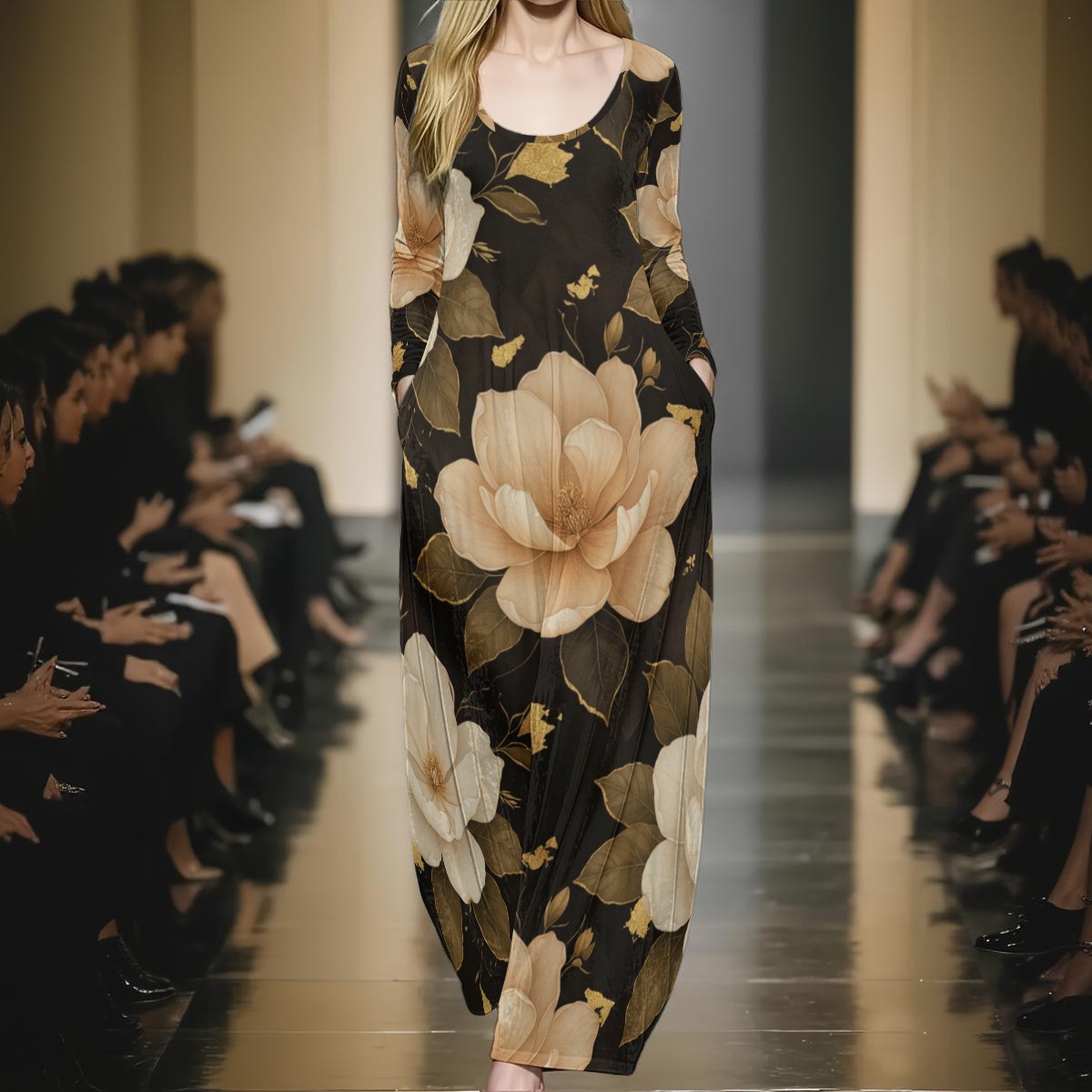 Maxi dress, velvet