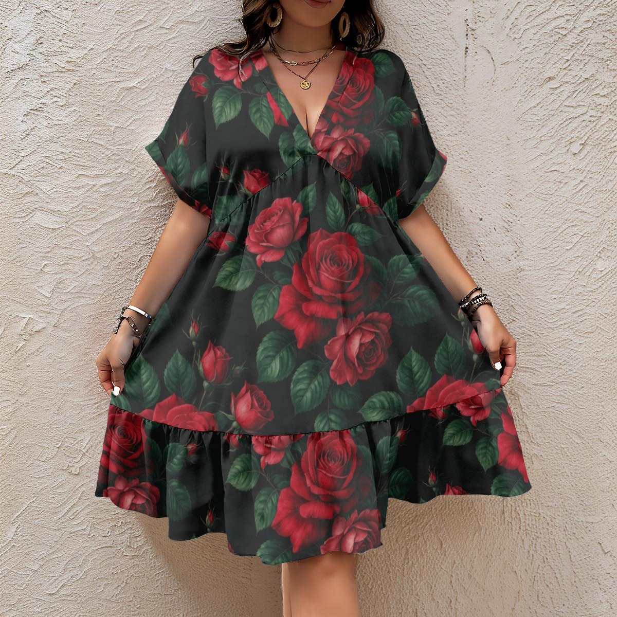 V-neck dress