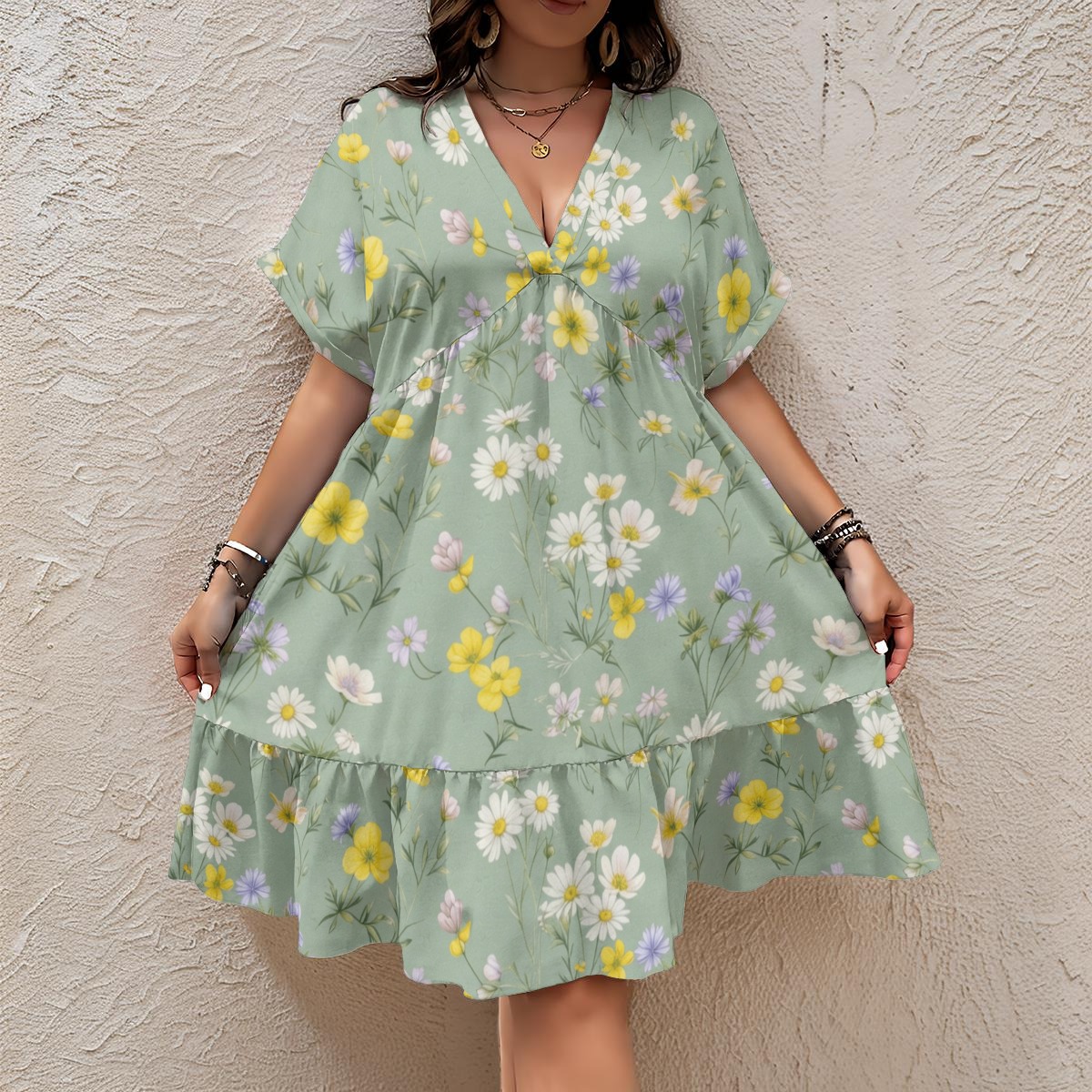 V-neck dress