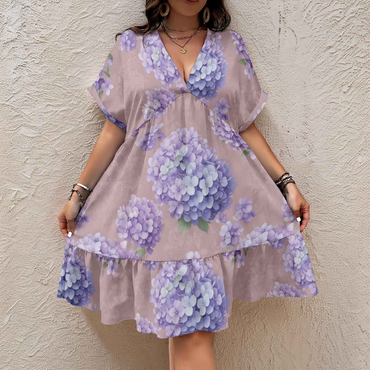 V-neck dress