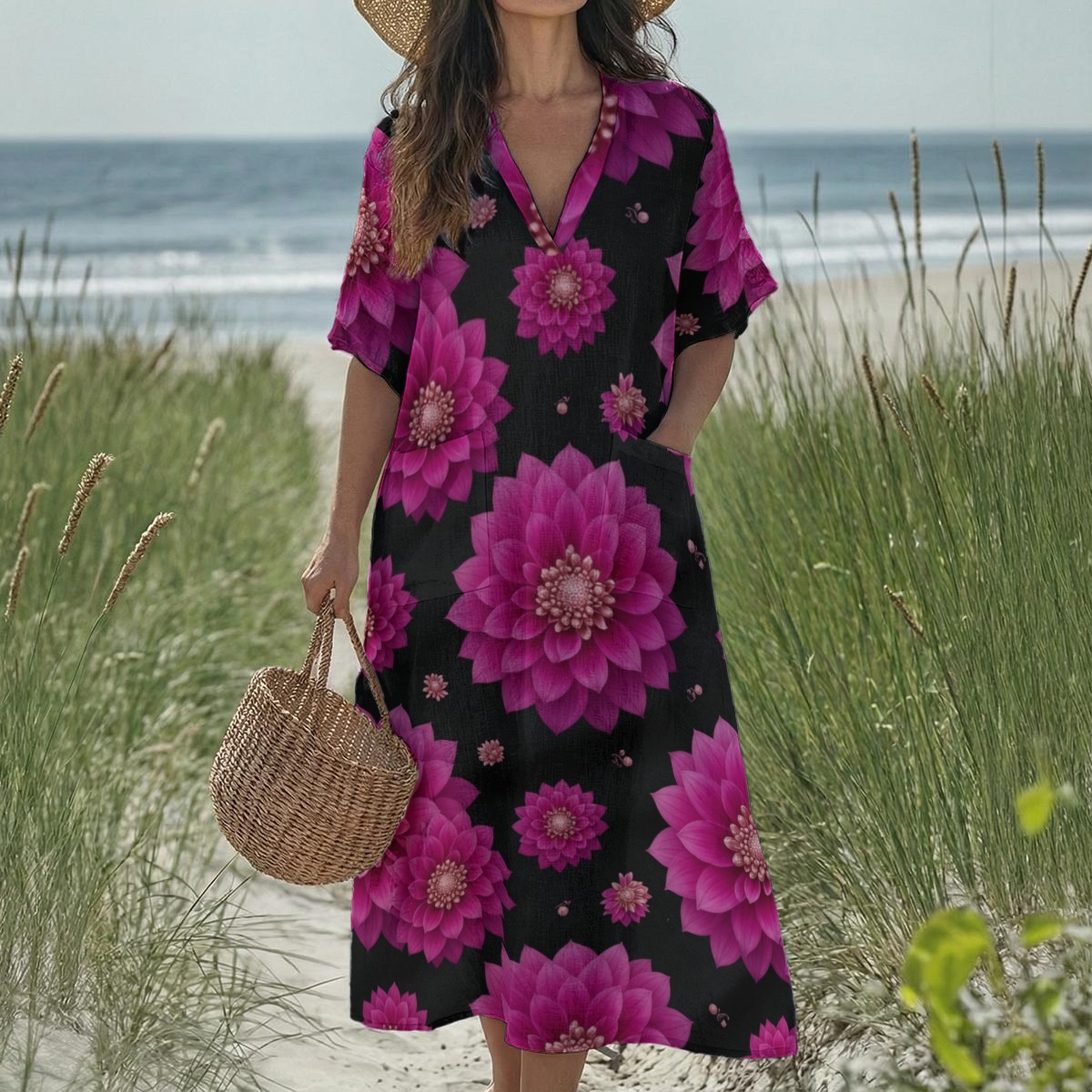 V-neck dress