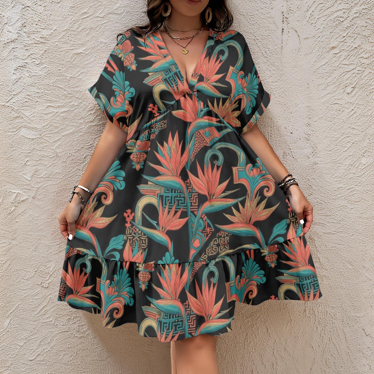 V-neck dress