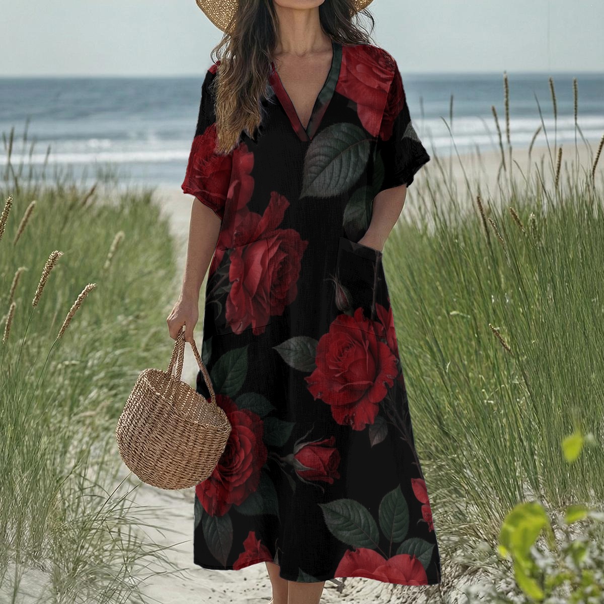 V-neck dress
