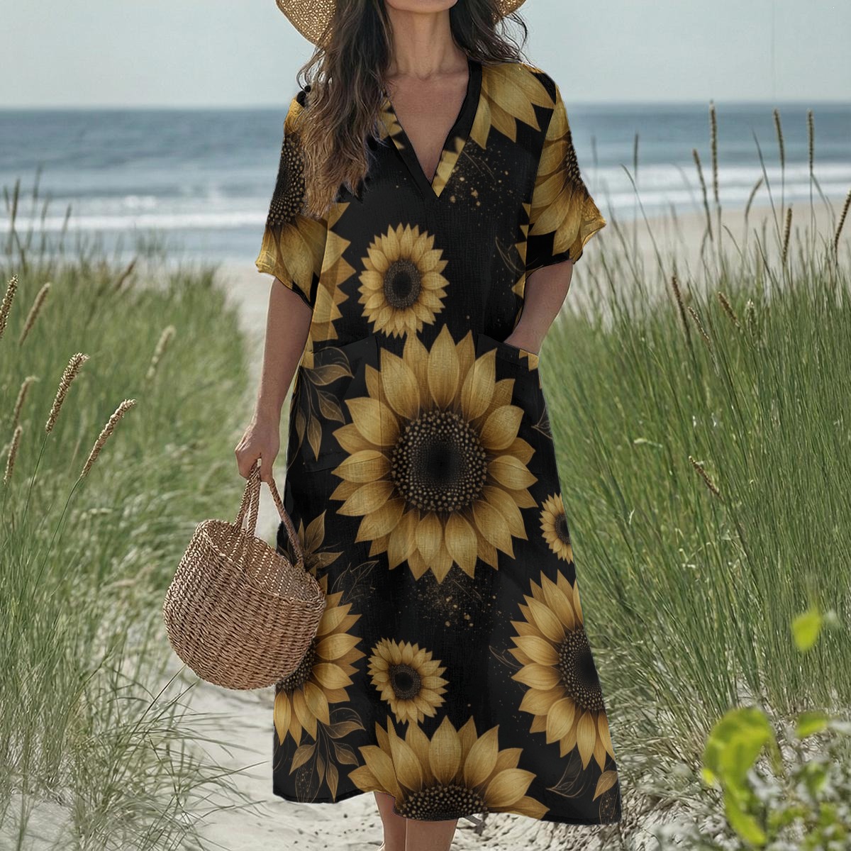 V-neck dress