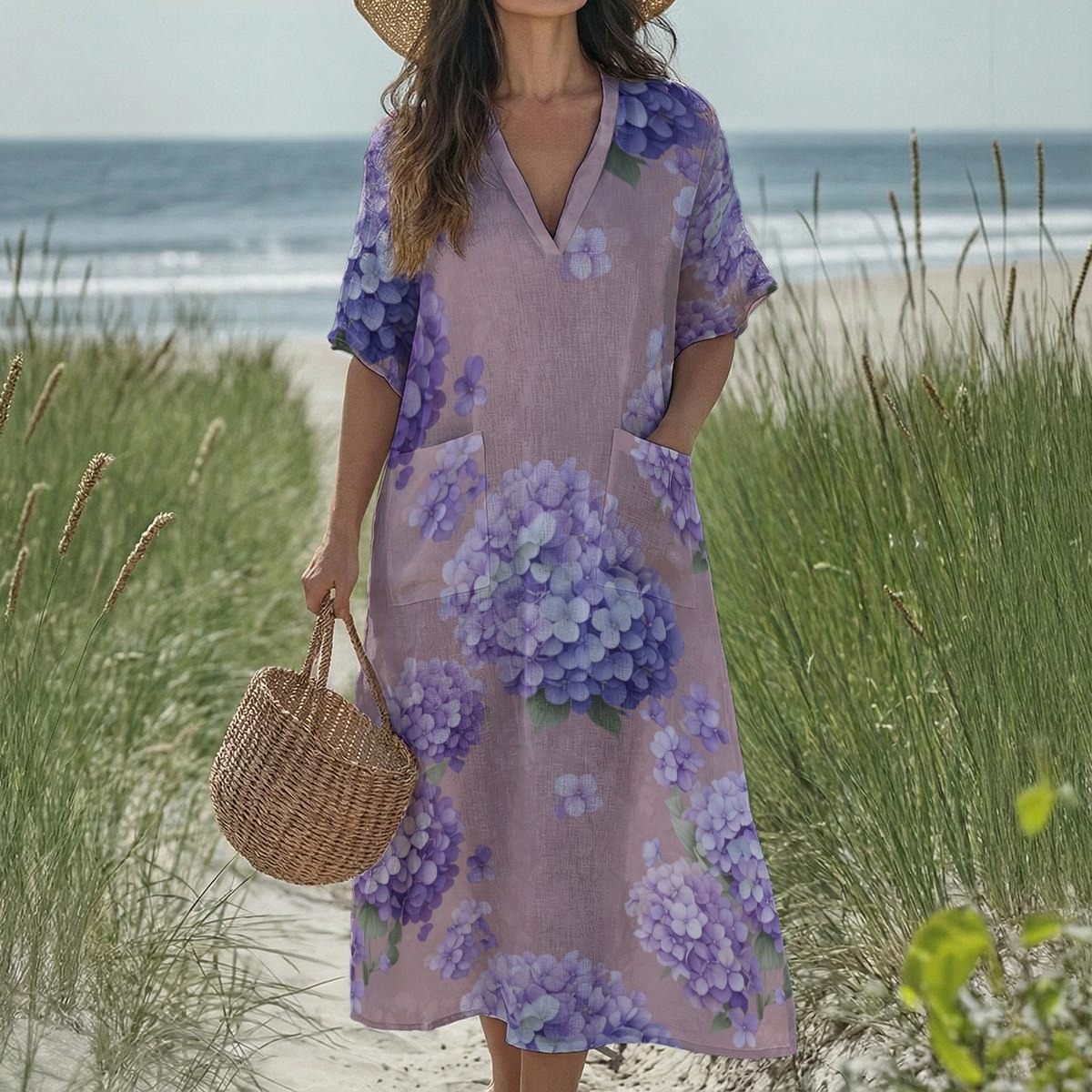 V-neck dress