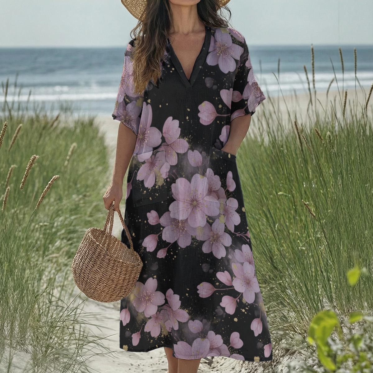V-neck dress