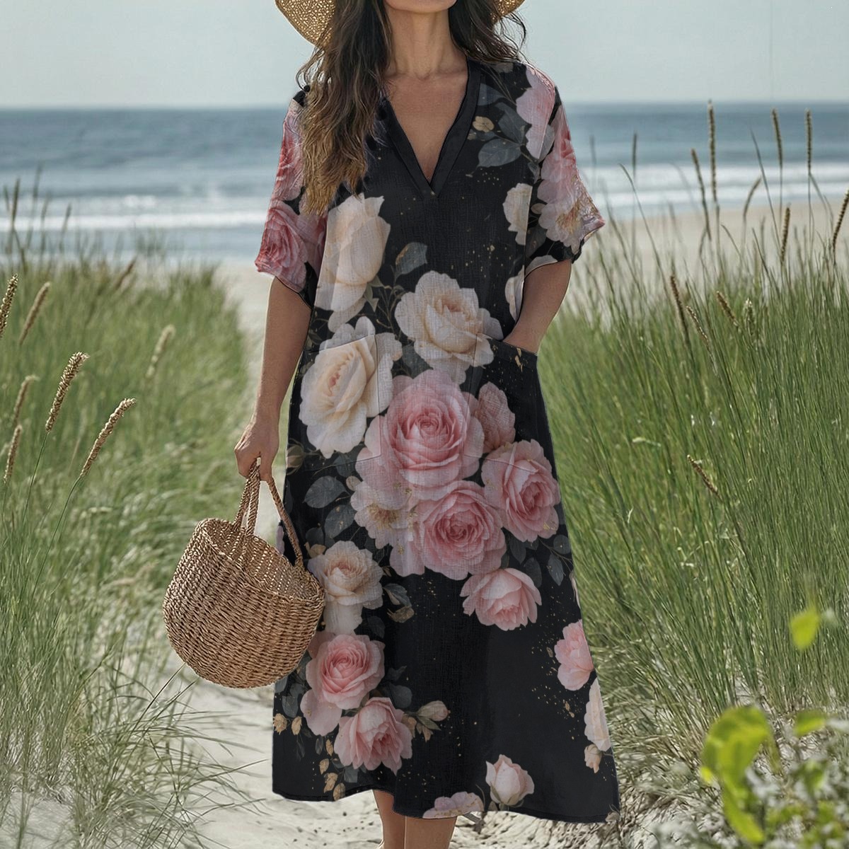 V-neck dress