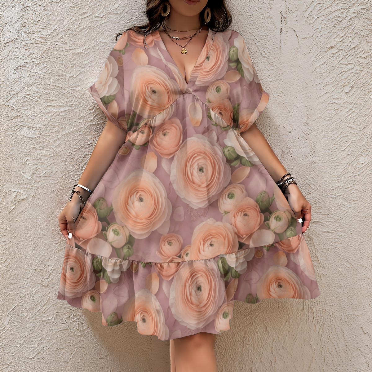 V-neck dress