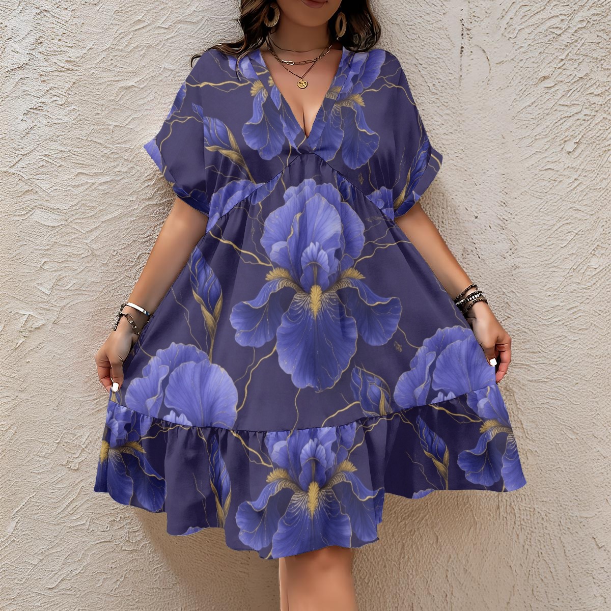 V-neck dress
