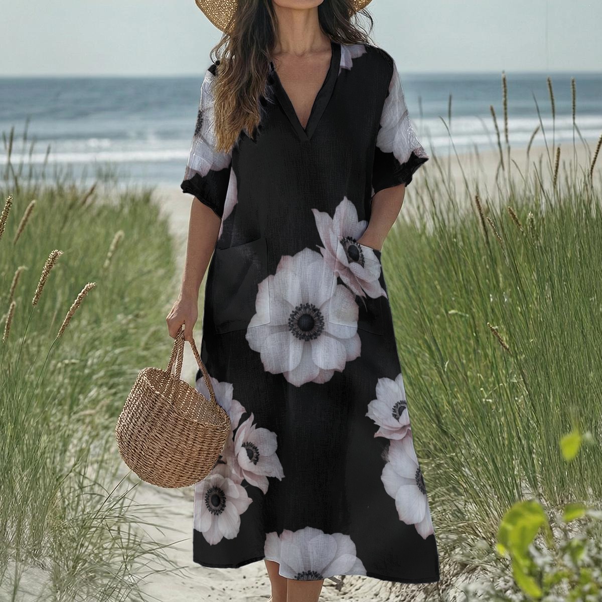 V-neck dress